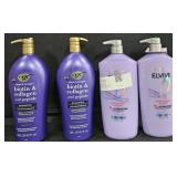2- Ogx shampoo 40oz each. Loreal Elvive shampoo
