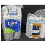 Dixie to go 12oz cups 92ct w/ lids. Cold cups