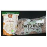 64oz organic quinoa. 12lb pinto beans