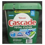 Cascade Total Clean dishwasher pacs 103 count