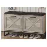 2 flip drawers shoe cabinet storage NOT CHECKED