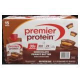 15pk premier protein chocolate peanut butter