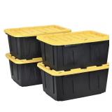 27 Gallon Heavy-Duty Black and Yellow Storage