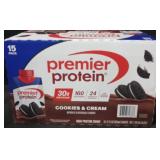 15pk premier protein cookies and cream shakes