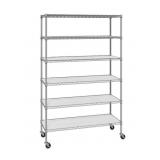 6-Tier NSF Heavy Duty Wire Shelving, 47.75' W ï¿½