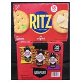 18pk ritz original crackers. 32ct variety pk dots