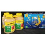 3pk 46oz motts apple sauce. 6pk cans Dole