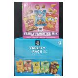 40ct family favorites snack mix and corn snacks.
