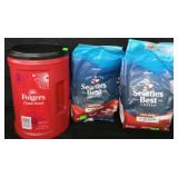 43.5oz folgers classic roast coffee.  2 32oz