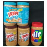 4 48oz Skippy creamy peanut butter. 48oz jif