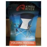 Kings river Outdoor folding blue rocking chair.