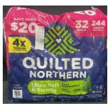 32 rolls Quilted Northern bathroom tissue