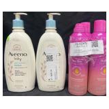 2-18 fl oz Aveeno baby lotion, 3-9.5 oz