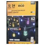 Eco Scapes LED Cafe Lights. 24ft. Not tested