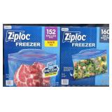 152 Ziploc gallon bags & 160 half gallon bags