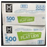 Clear Flat Lids 1000ct