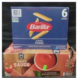 12pk cans tomato sauce. 6pk Barilla penne pasta