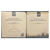 100 heavy duty adult velvet hangers-black