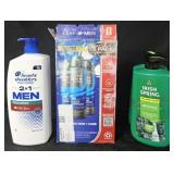 Head and Shoulders shampoo 40oz. Dove Men's spray
