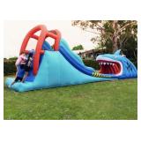 Happy Hop Shark Attack Double Slide Inflatable