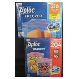 Ziploc Quart bags 216 count. Ziploc variety size