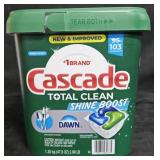 Cascade Total Clean dishwasher pacs 103 count