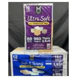 12 flat boxes soft & strong facial tissues & 12