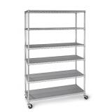 6-Tier NSF Heavy Duty Wire Shelving, 47.75' W ï¿½