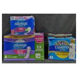 Always #2 bladder pads 132 count. Always liners