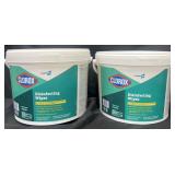 2 large containers of Clorox disinfecting wipes