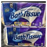 2- Ultra Premium Bath Tissue 45 rolls