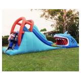 Happy Hop Shark Attack Double Slide Inflatable