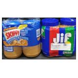 2pk 48oz Skippy super chunk. 2pk 48oz jif creamy