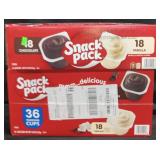 2 36ct variety snack pk pudding cups chocolate