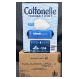 504 Cottonelle flushable wipes & 160 facial