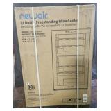 Newair 33 Bottle Freestanding Wine Cooler. Not