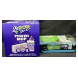 10 Swiffer moping pads & 2 cleaning solutions, 20