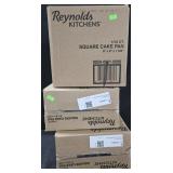 3- Reynolds square cake pans 12 count each