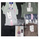 Women's size Small pants, shorts and sports bra.