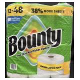 12 rolls Bounty paper towels