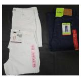 Women's size 6 denim shorts and size 2 jeans.