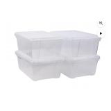 13 Quart Clear Storage Containers, 10.9' D ï¿½