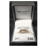 Sterling Silver 18KT Gold Plated size 9 band