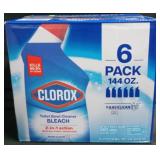 6pk 144oz clorox toilet bowl cleaner bleach