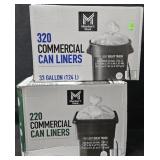 Commercial 33 gallon can liners 320 count.