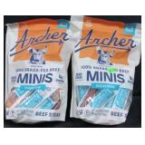 2 24pk Archer mini beef sticks