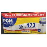 45 rolls Pom toilet paper