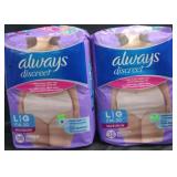 2 38ct l/g sizes 14-20 maximum always discreet