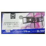 Extended full motion TV wall mount fits tvs