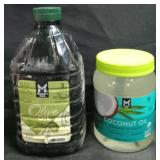 3L extra virgin olive oil. 56oz coconut oil